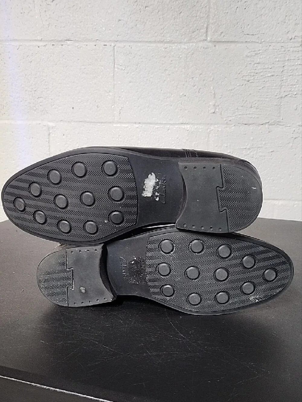 Clarks Dresslite Step Black Leather Slip-On Loafers